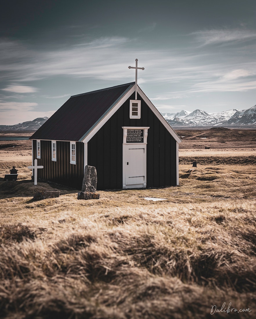 Budakirkja is not the only beautiful black church in Iceland - Bjarnarhöfn is a great example