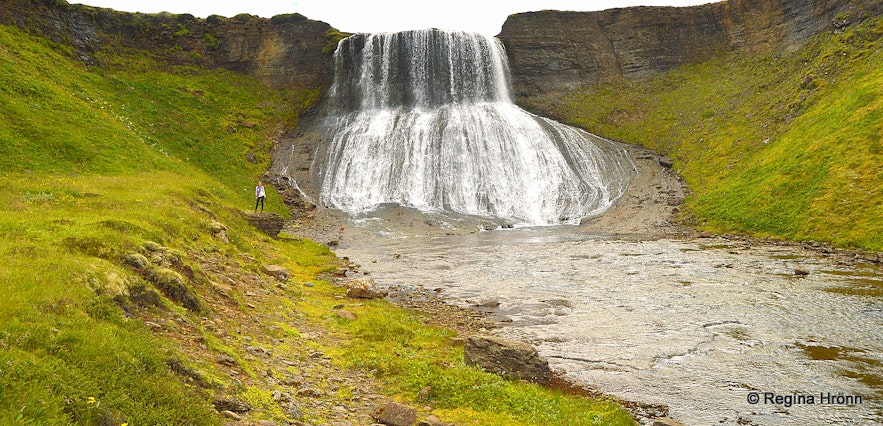 The majestic Waterfall Hvítserkur in Fitjaá River in West-Iceland