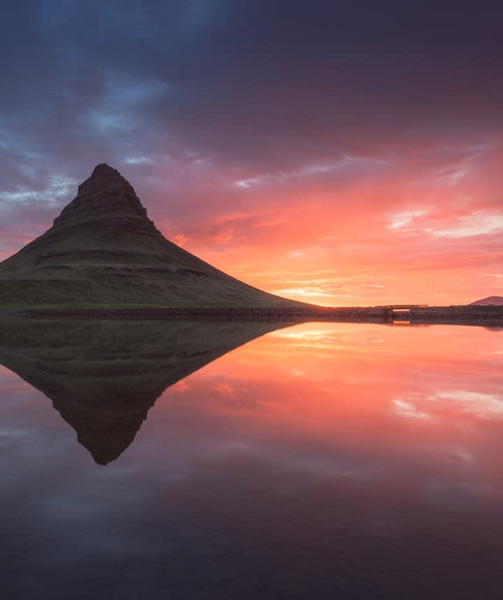 The still weather at Kirkjufell pictured here may not last for very long...