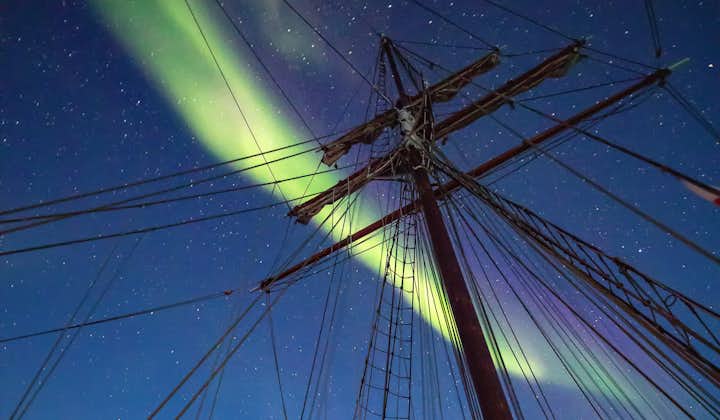 Northern Lights on a sailboat.