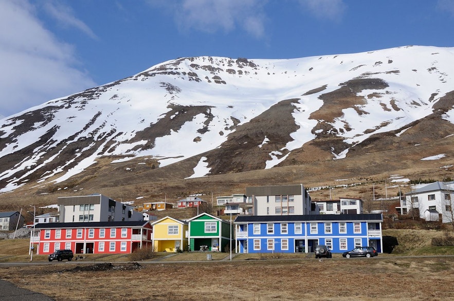 Colourful buildings in Siglufjörður