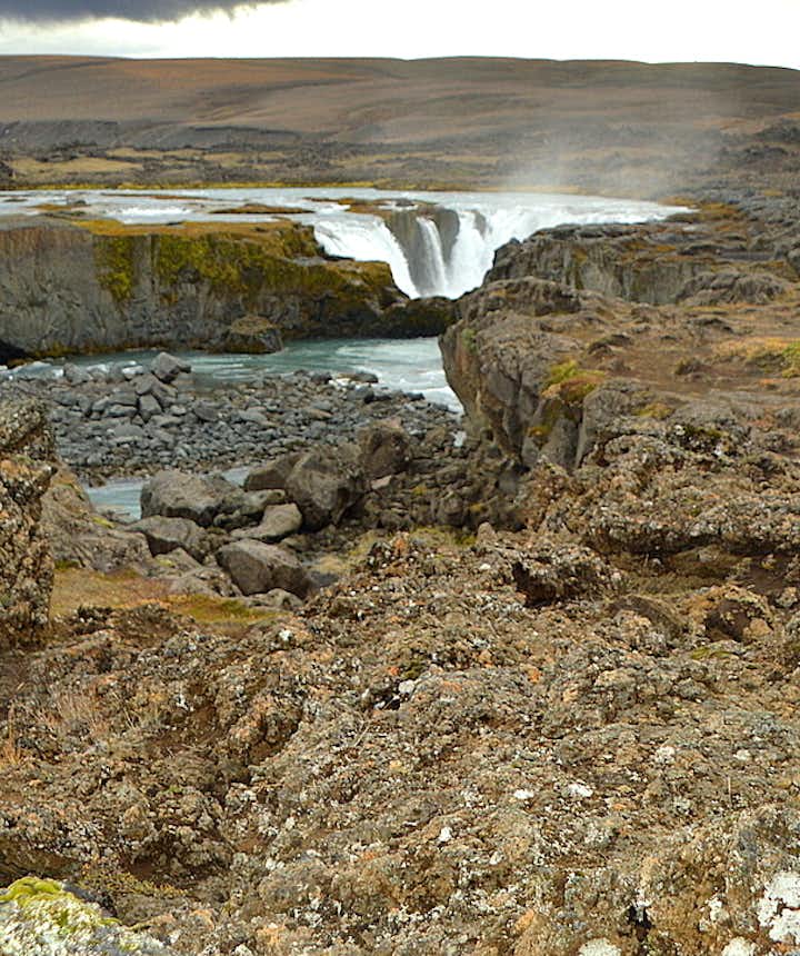 Regína by Hrafnabjargafoss Waterfall in Skjálfandafljót River in North-Iceland