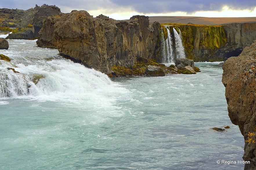 Hrafnabjargafoss Waterfall in Skjálfandafljót River in North-Iceland