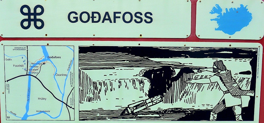 Goðafoss information sign