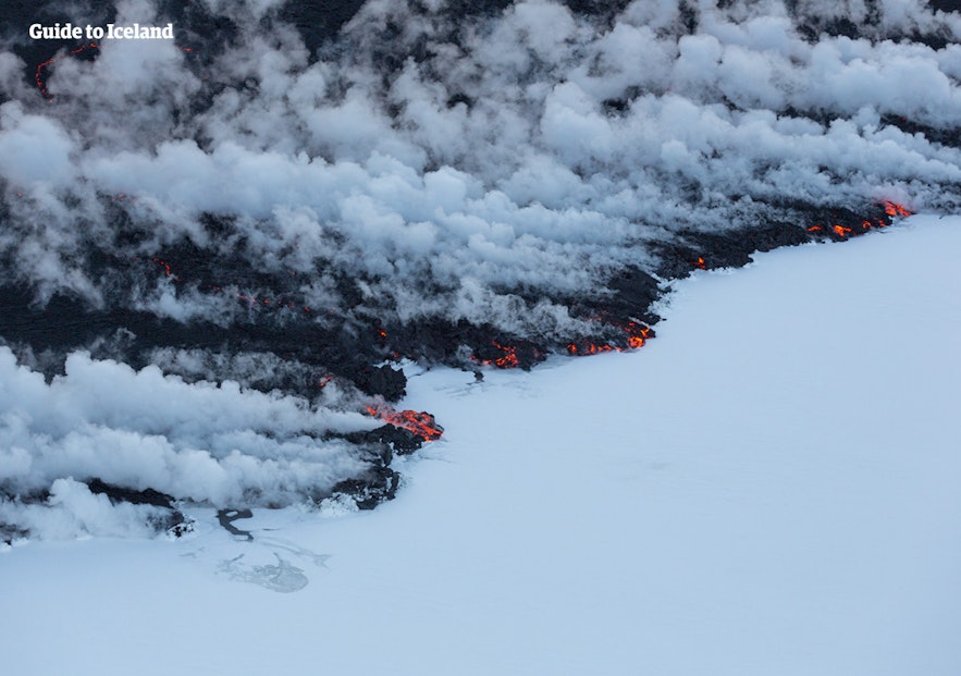 When lava emerges from under ice, the ash cloud is much more destructive.