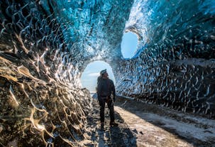 Iceland has glacier caves in its sout-east, that open in winter.