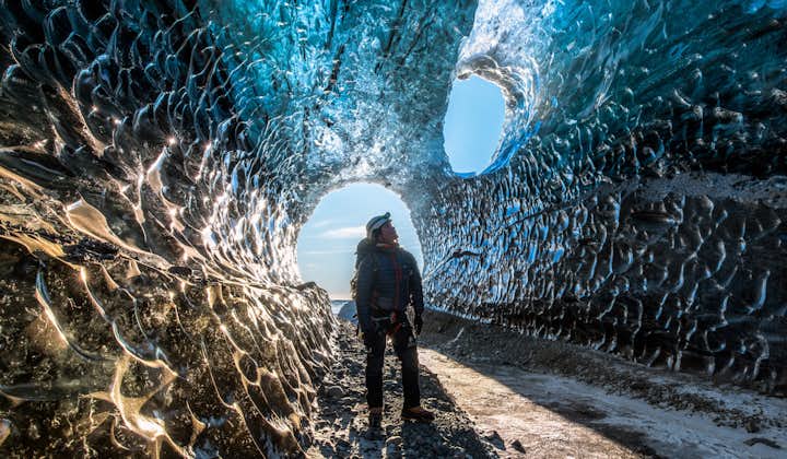 Iceland has glacier caves in its sout-east, that open in winter.
