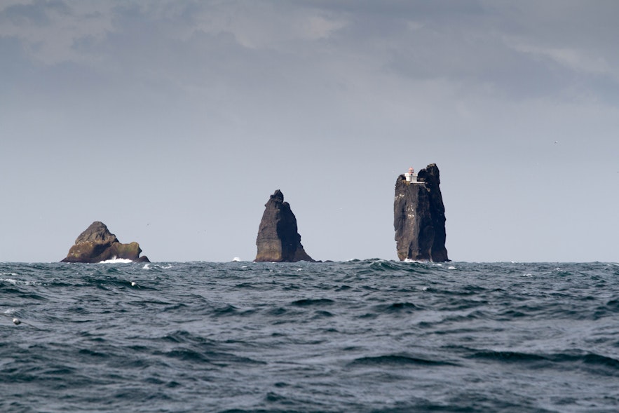冰岛西人岛附近、戏剧性的Thridrangaviti灯塔