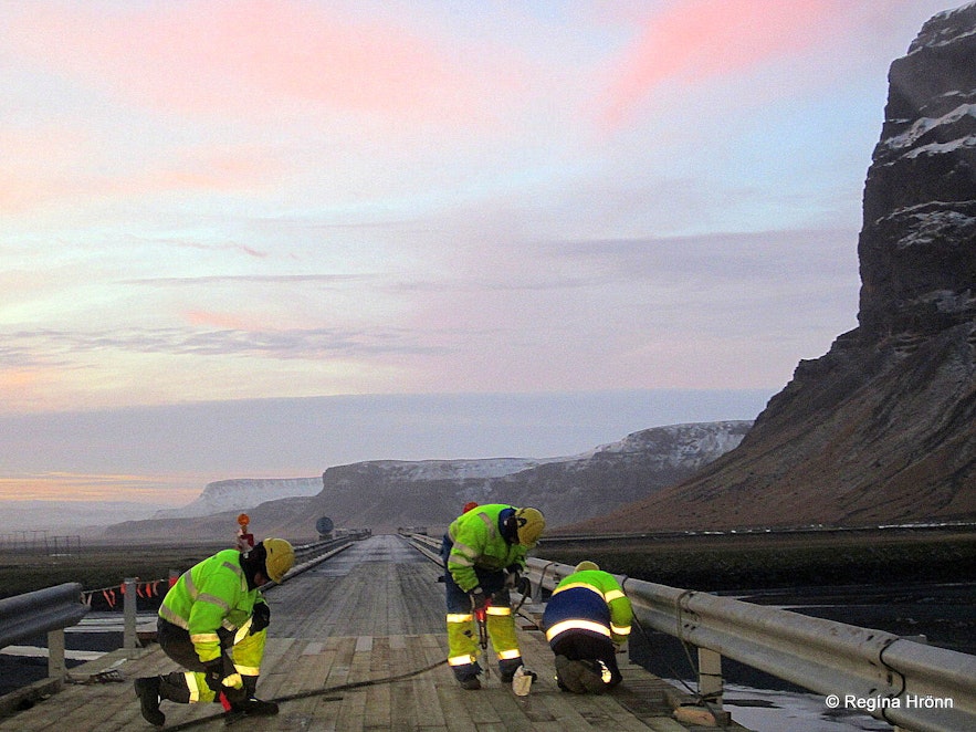 The one lane bridge by Núpsvötn S-Iceland