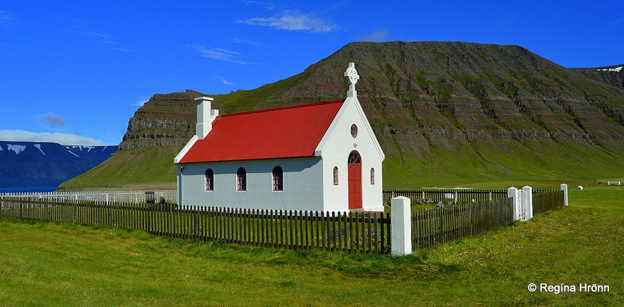 Sæbólskirkja church at Ingjaldssandur Westfjords