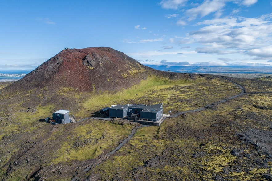 冰岛火山内部探险项目的外面景观风光