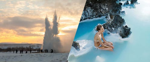 Kombiner to af Islands mest populære destinationer for at besøge både Den Gyldne Cirkel og Den Blå Lagune på èn dag.
