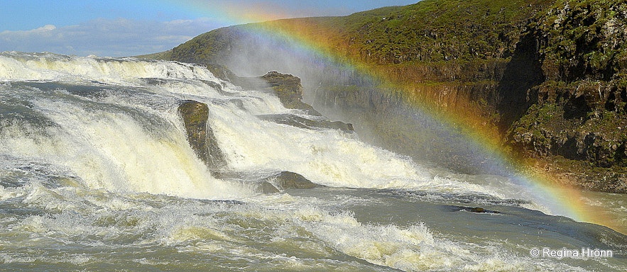 The upper cascade of Gullfoss waterfall