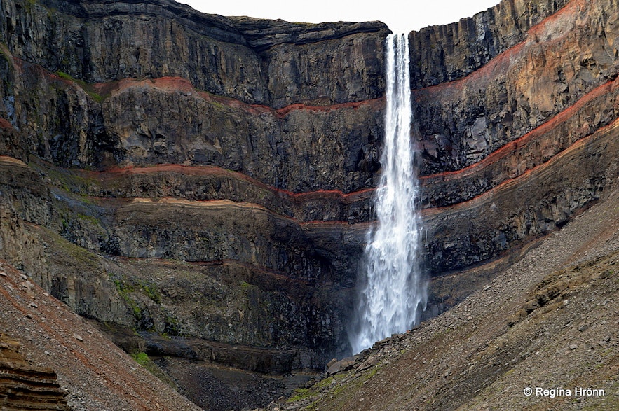 Hengifoss waterfall in East-Iceland
