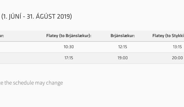 Baldur Ferry Return Schedule