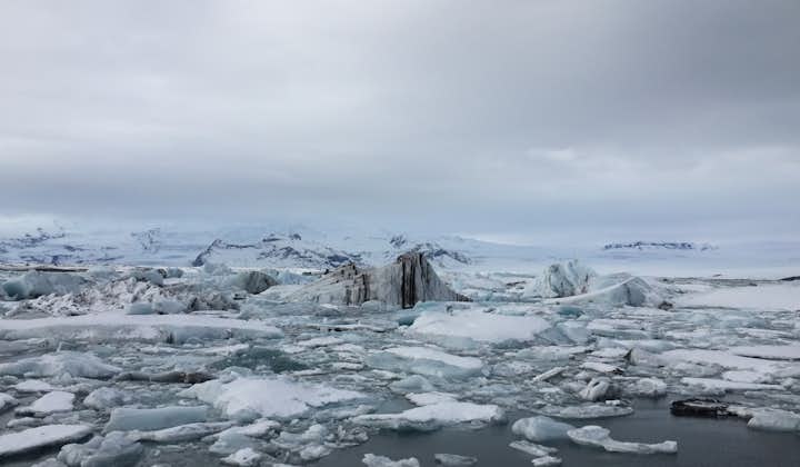 Icebergs change shape, size and colour as they travel through the glacier lagoon