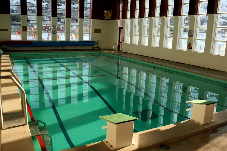 The lap pool at Seydisfjordur swimming pool