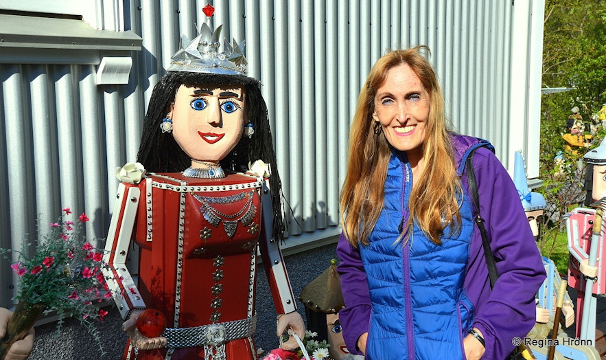 Regína and Colourful Fairytale Figures in Akureyri in North-Iceland