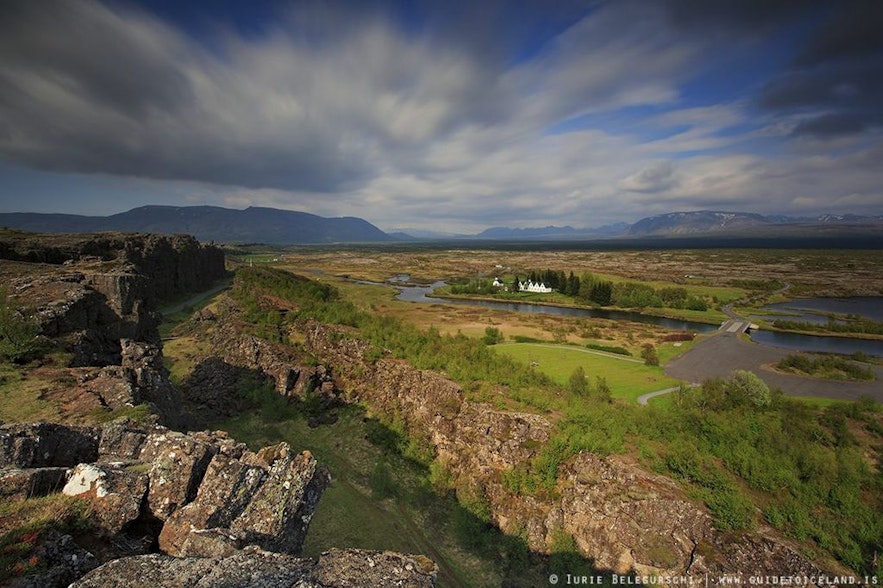 Þingvellir national park, UNESCO heritage site and nature reserve in Iceland