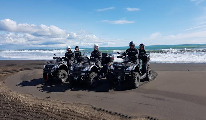 All Terrain Vehicles on one of Iceland's many black sand beaches.