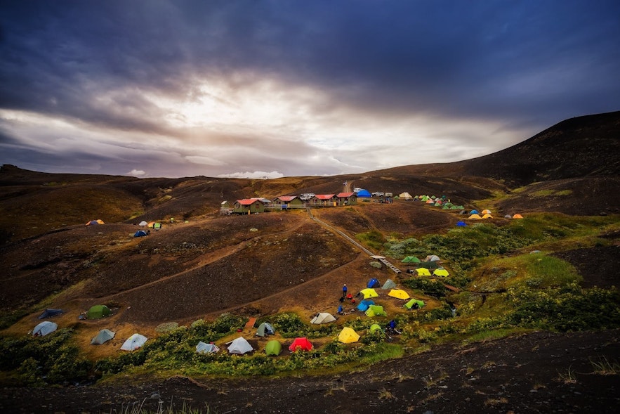 Camping in Iceland is only allowed at designated camping sites.