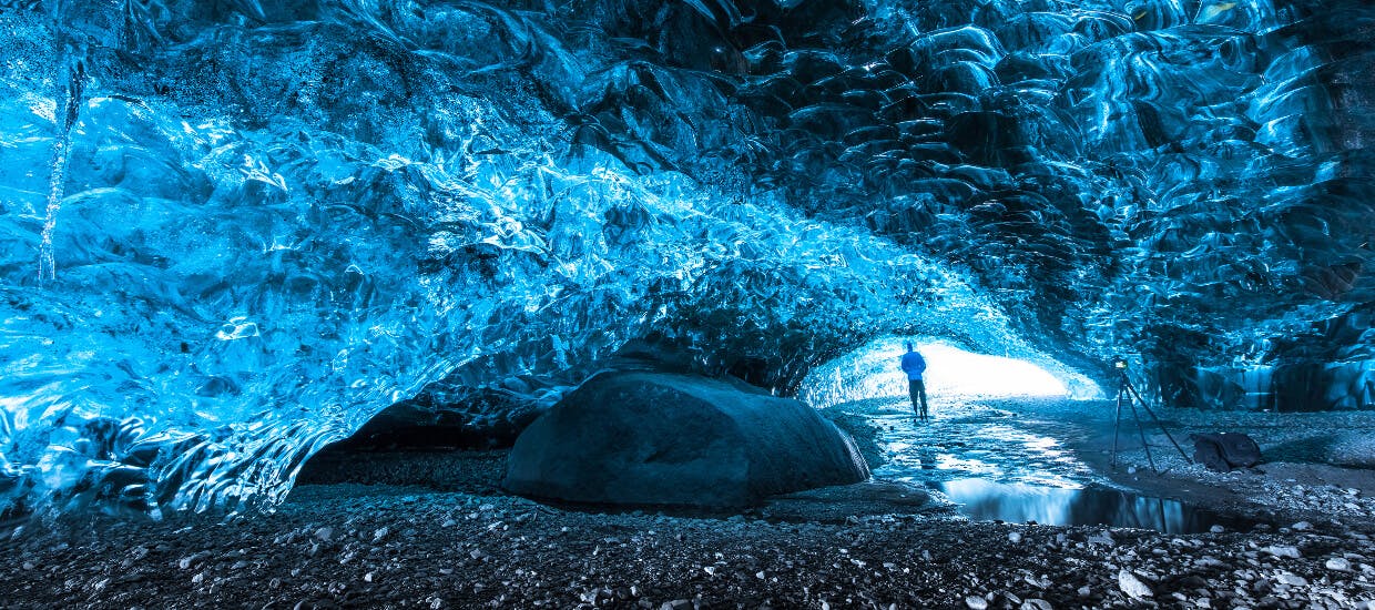 Venturing into an Icelandic blue ice cave is one of the most memorable experiences available in the country.