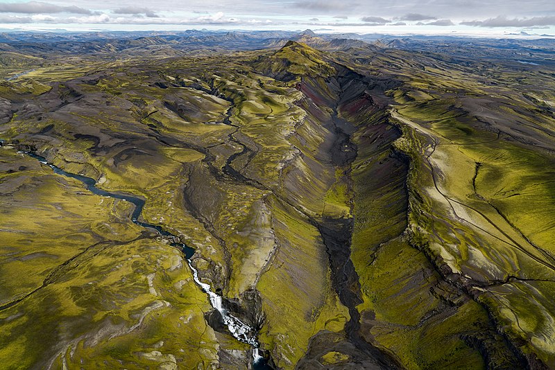 Eldgja Canyon is the largest volcanic canyon in the world.