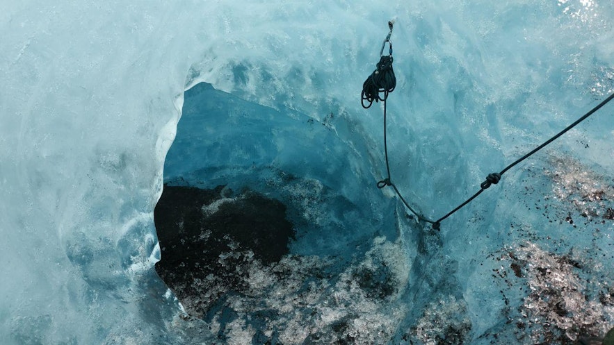 La entrada a la cueva de hielo