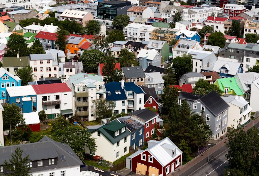 冰島首都雷克雅維克的小房子