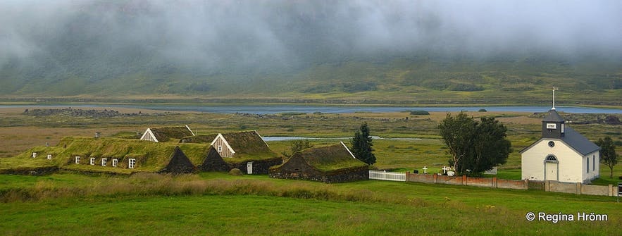 아이슬란드의 북부 잔디주택 쓰베라우, 총 9채의 주택으로 구성되어 있습니다