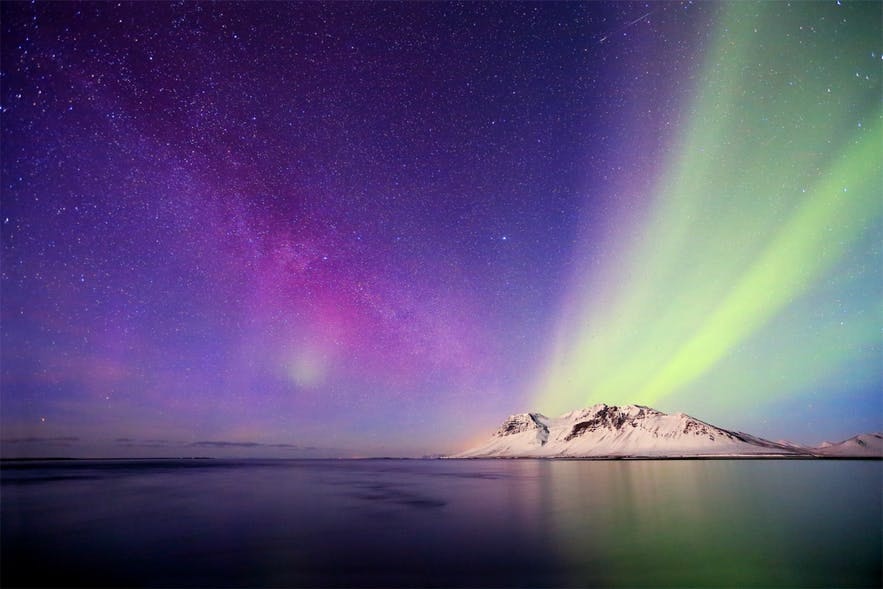 冰島斯奈山半島峽灣北極光攝影