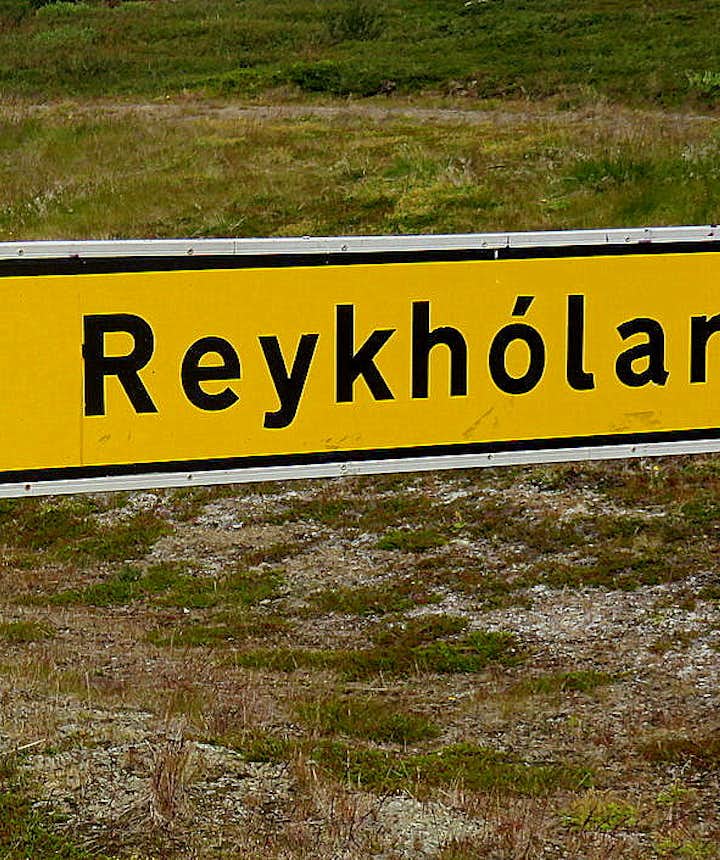 The Reykhólar road sign