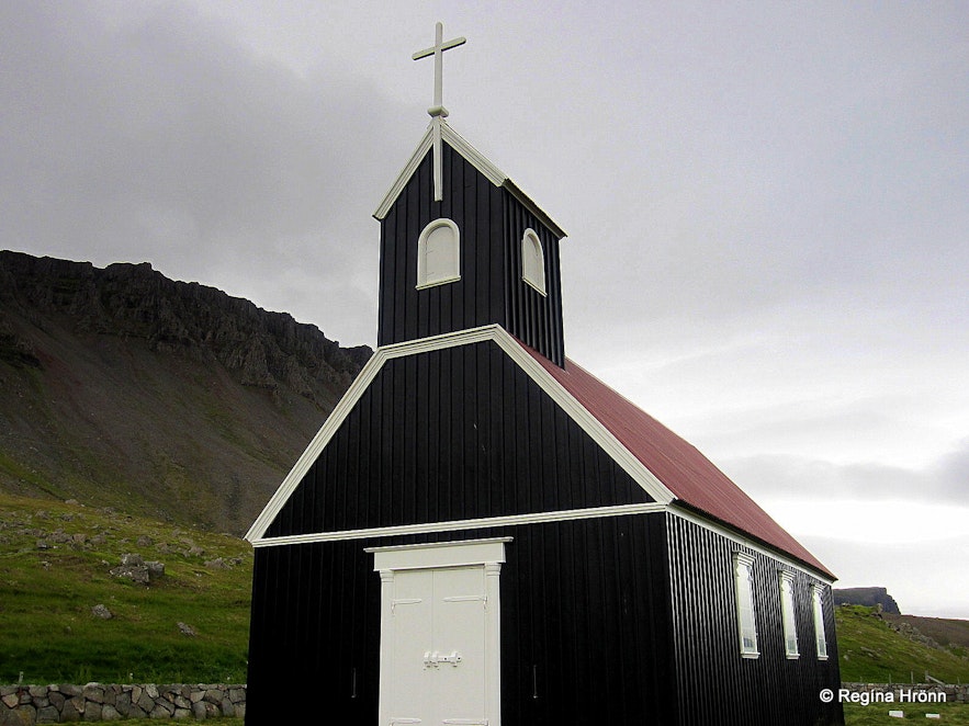 The old Reykhólakirkja church which was moved to Rauðasandur