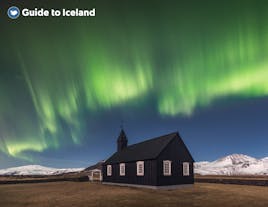The sparsely populated Snæfellsnes Peninsula in west Iceland is great for aurora hunting.