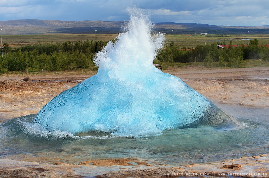 An Icelandic geyser erupting
