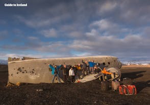 In south Iceland, there is an old plane wreck that guests can visit.