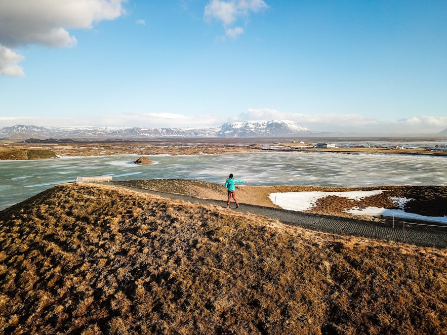 Pseudocraters at Myvatn Lake Iceland