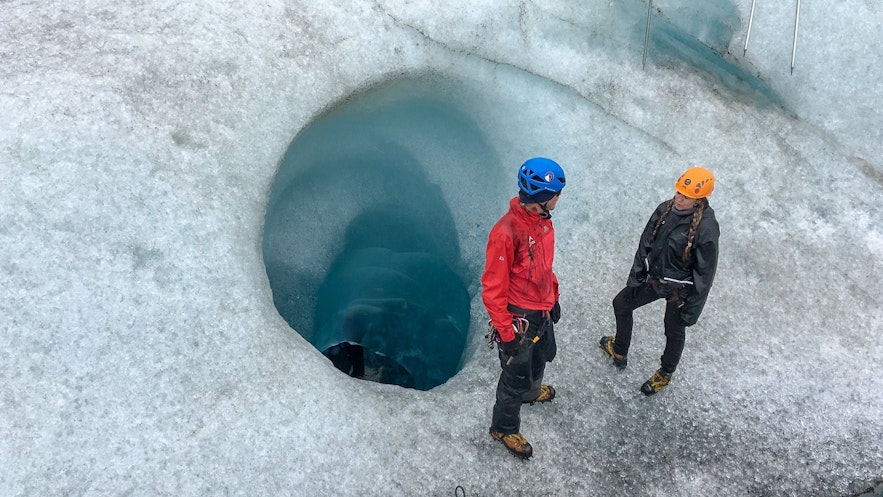Ice cave climb on Skaftafellsjokull