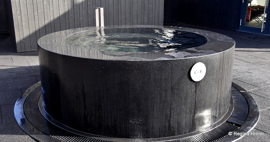 A cold water tub at Krauma spa