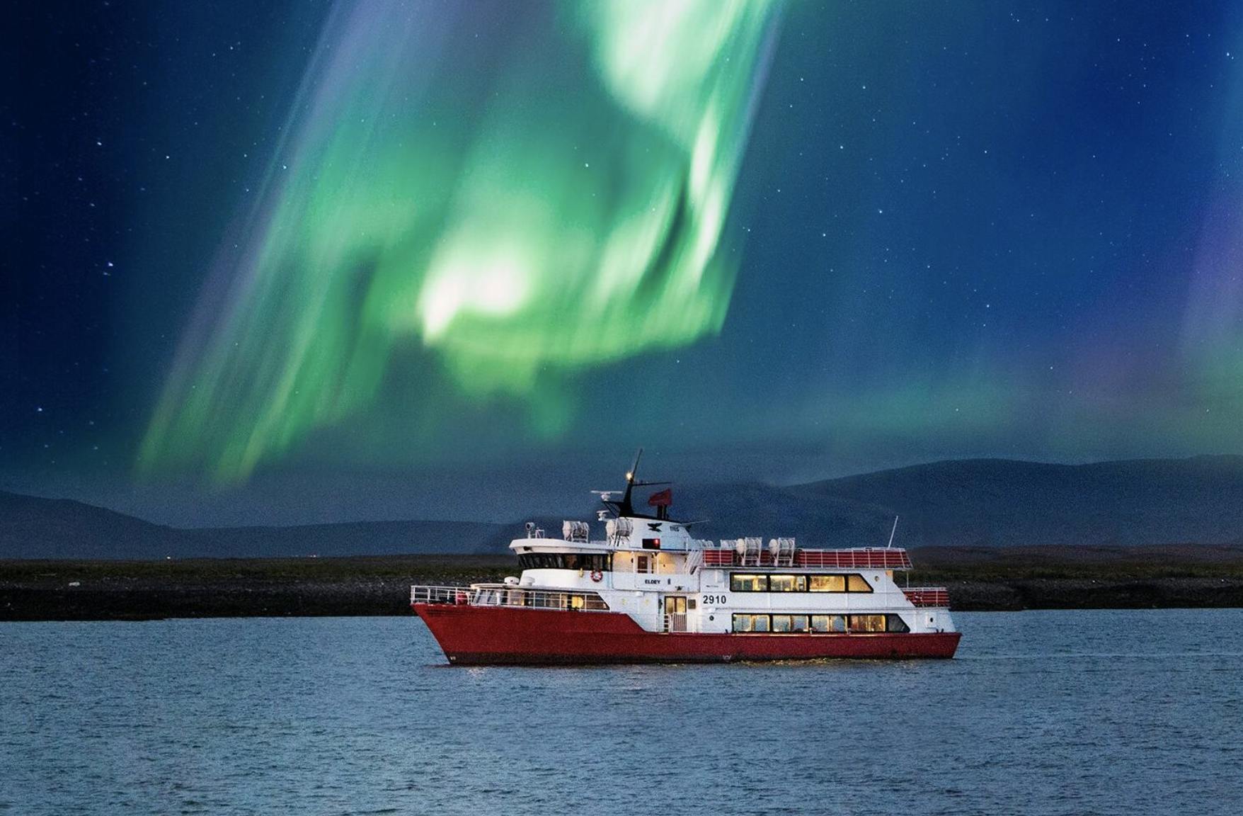 northern lights boat trip iceland
