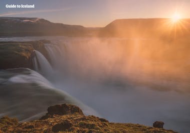 The dramatic north Iceland waterfall Goðafoss is where Icelanders officially converted to Christianity in 1000 AD.