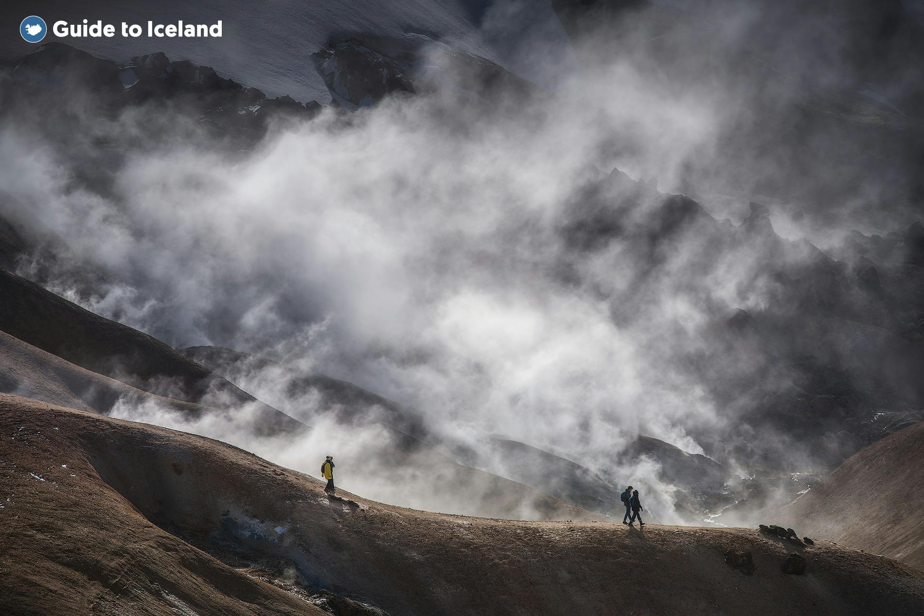 The central highlands have rhyolite mountains and hot spring areas, just like Landmannalaugar.