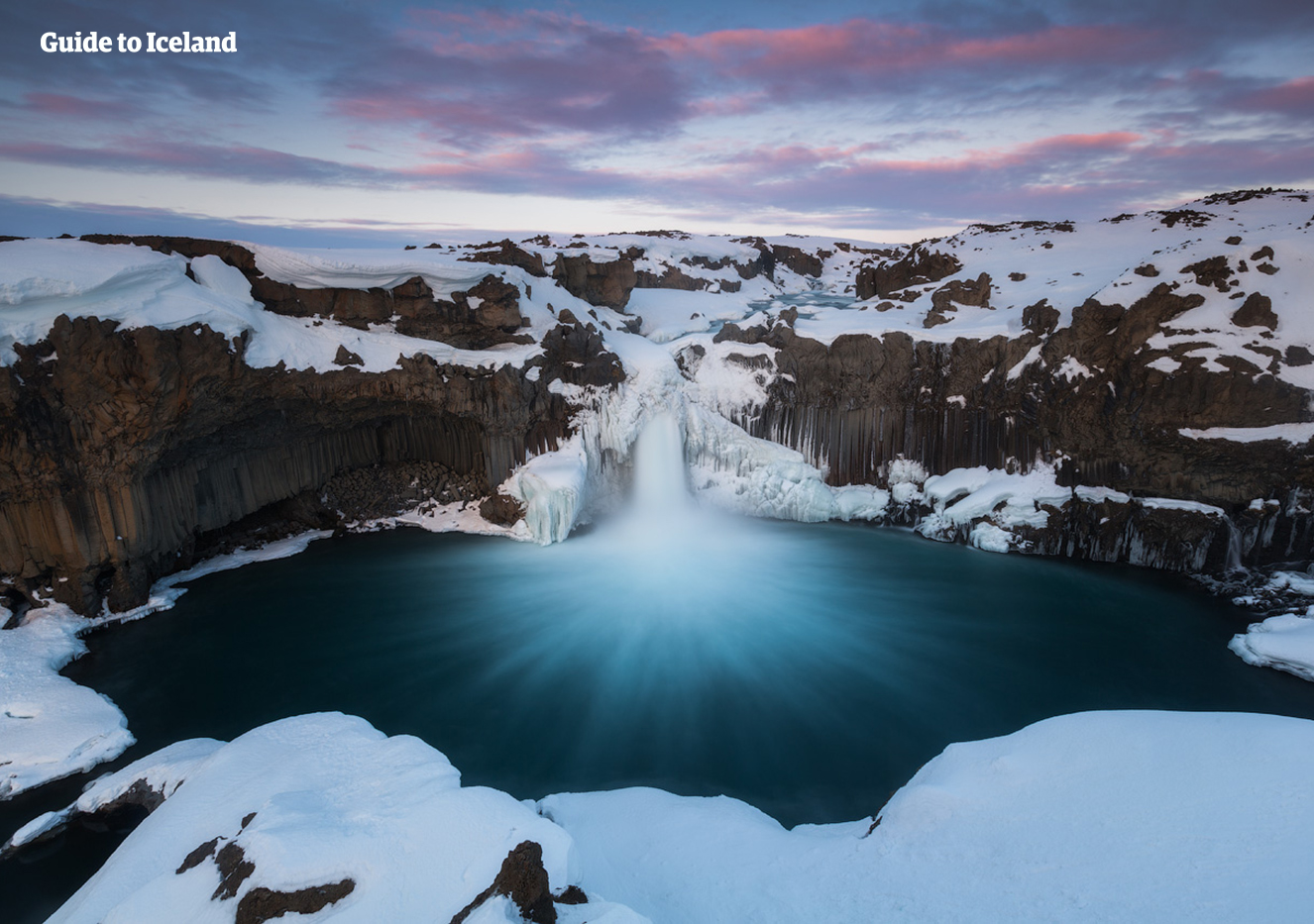 Aldeyarfoss is a waterfall located in the north of Iceland.