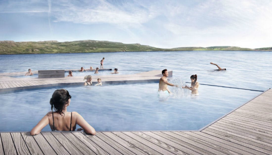 Relax at the Vök Baths in east Iceland.