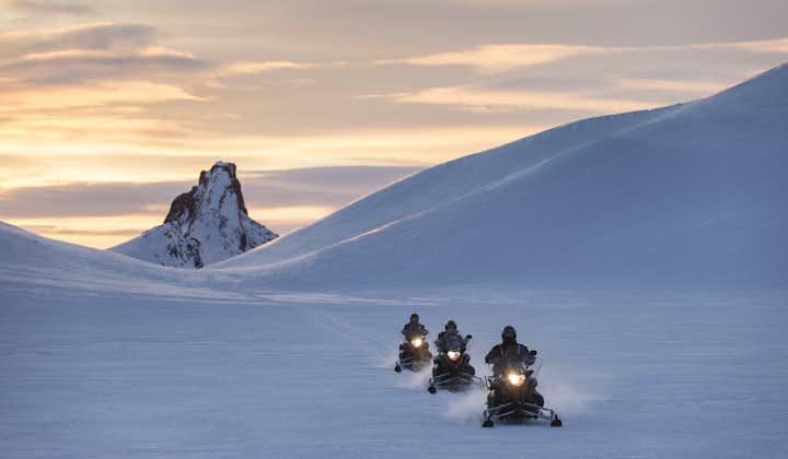 Snowmobile Tour and an Into the Glacier on Langjokull