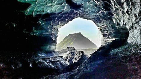 Katla ice cave is one of many ice caves which form naturally in glaciers in Iceland