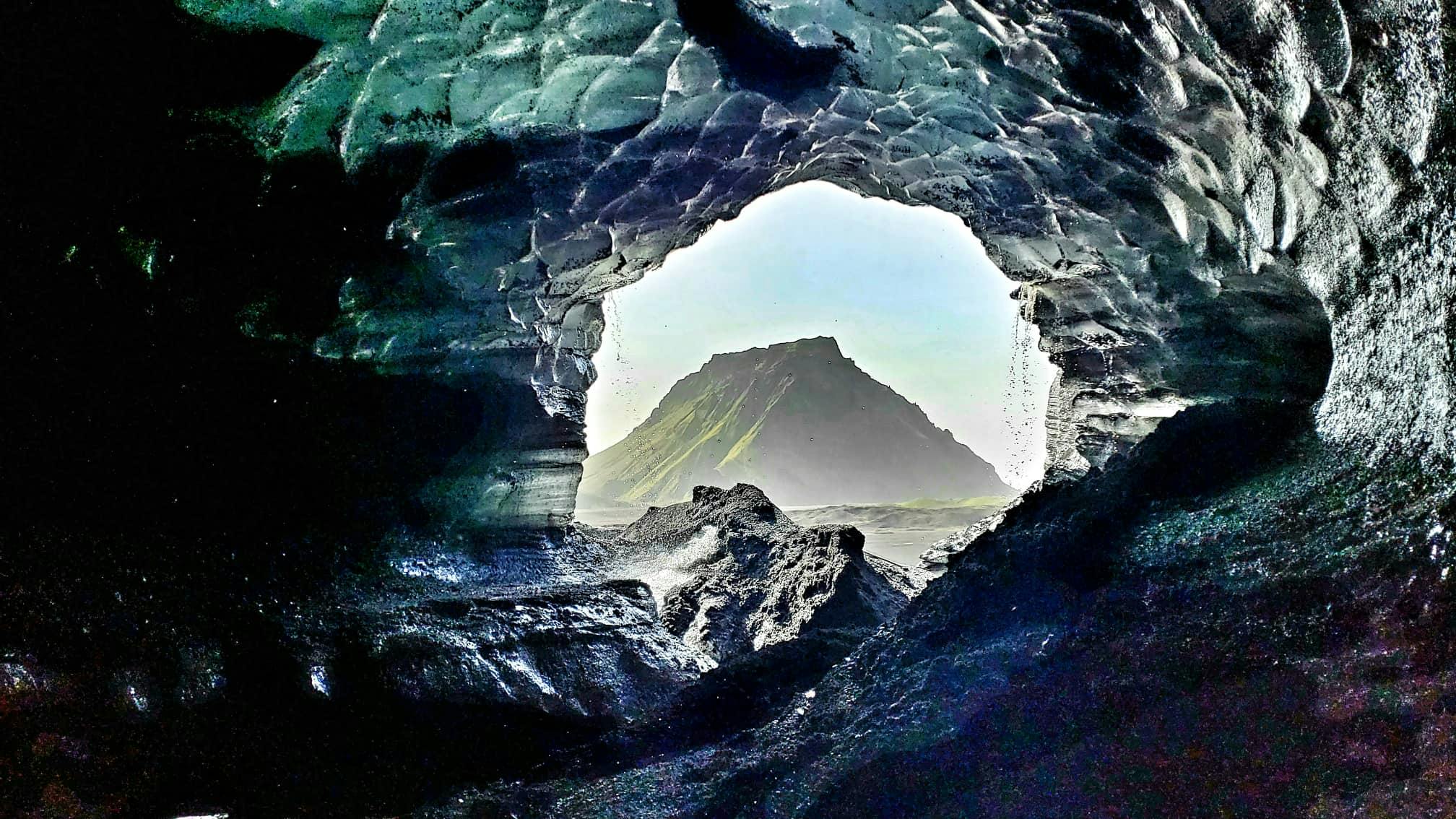 Katla ice cave is one of many ice caves which form naturally in glaciers in Iceland