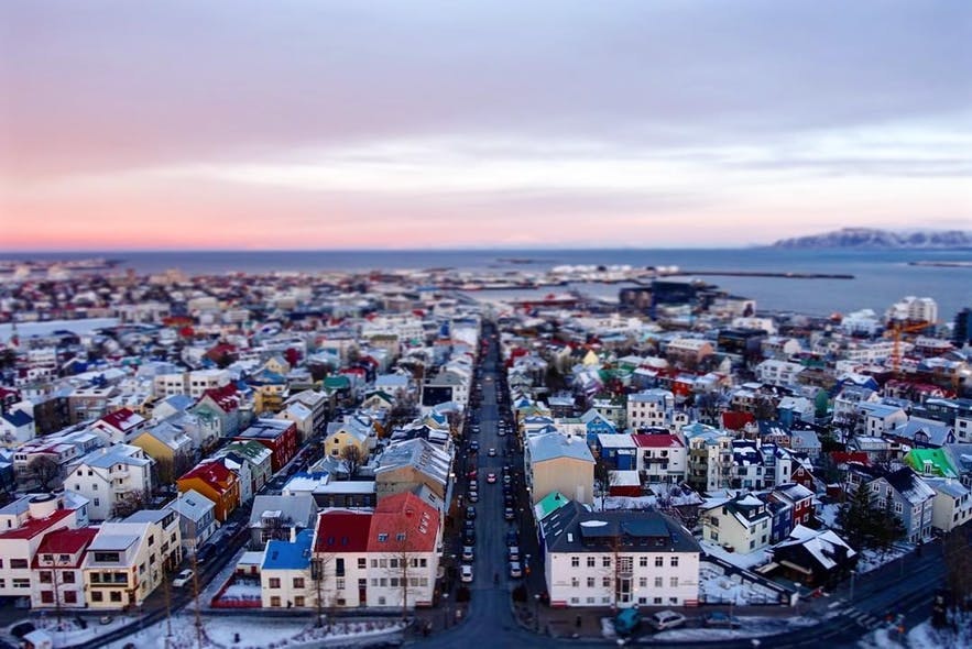 冰岛首都雷克雅未克市区美景