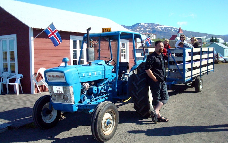 Taxi in Hrísey, north Iceland