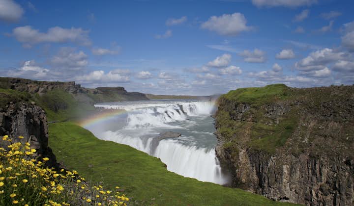 It is not uncommon for the Gullfoss waterfall along Iceland's Golden Circle to be adorned in rainbows.